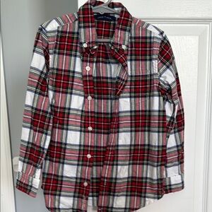Janie and Jack Red Plaid Button Down Shirt
